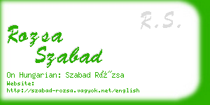 rozsa szabad business card